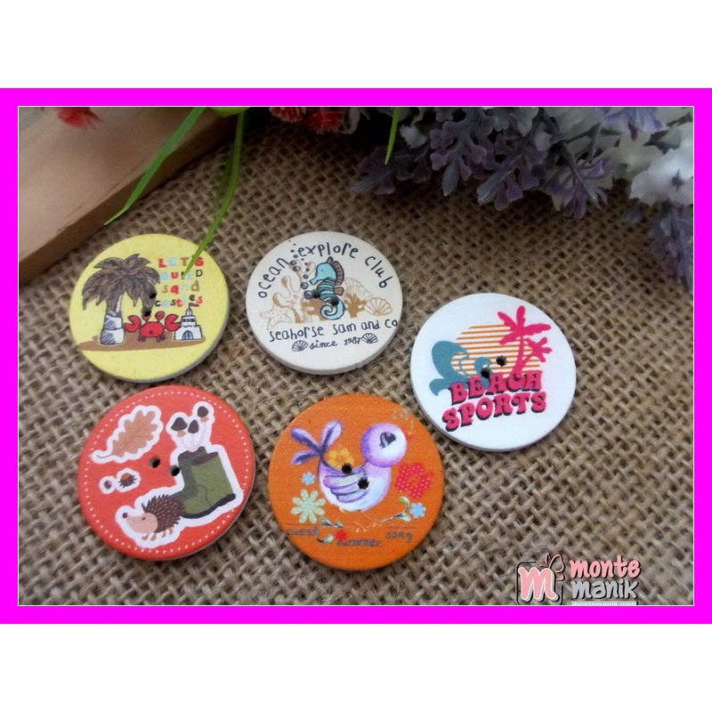 

Bahan Craft Kancing Kayu Lucu 3 cm - KKN-048