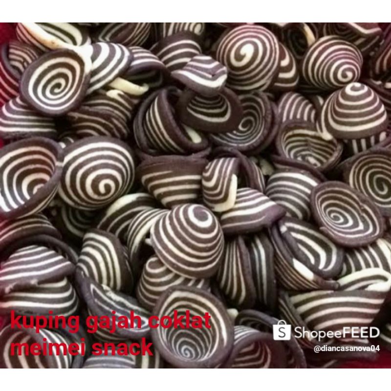 

kuping gajah mini cokelat dan putih