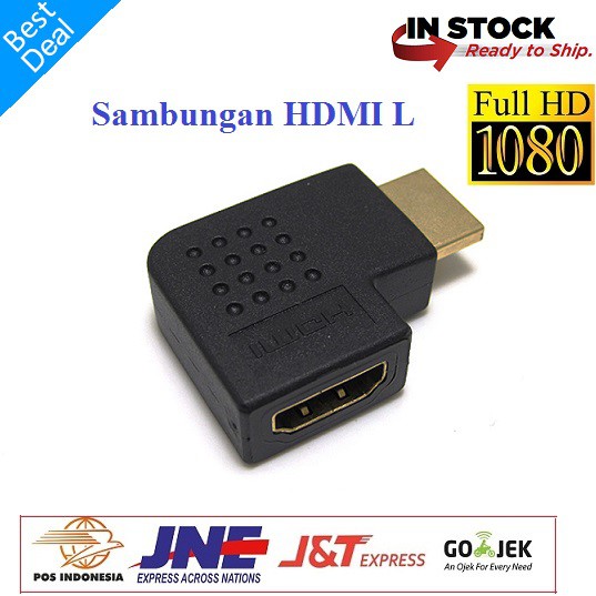 L Shape HDMI Converter Male To Female - Sambungan