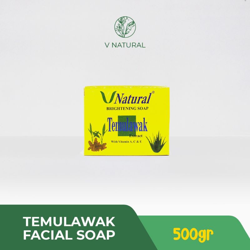 V NATURAL Sabun Batang Brightening Soap Temulawak 80gr