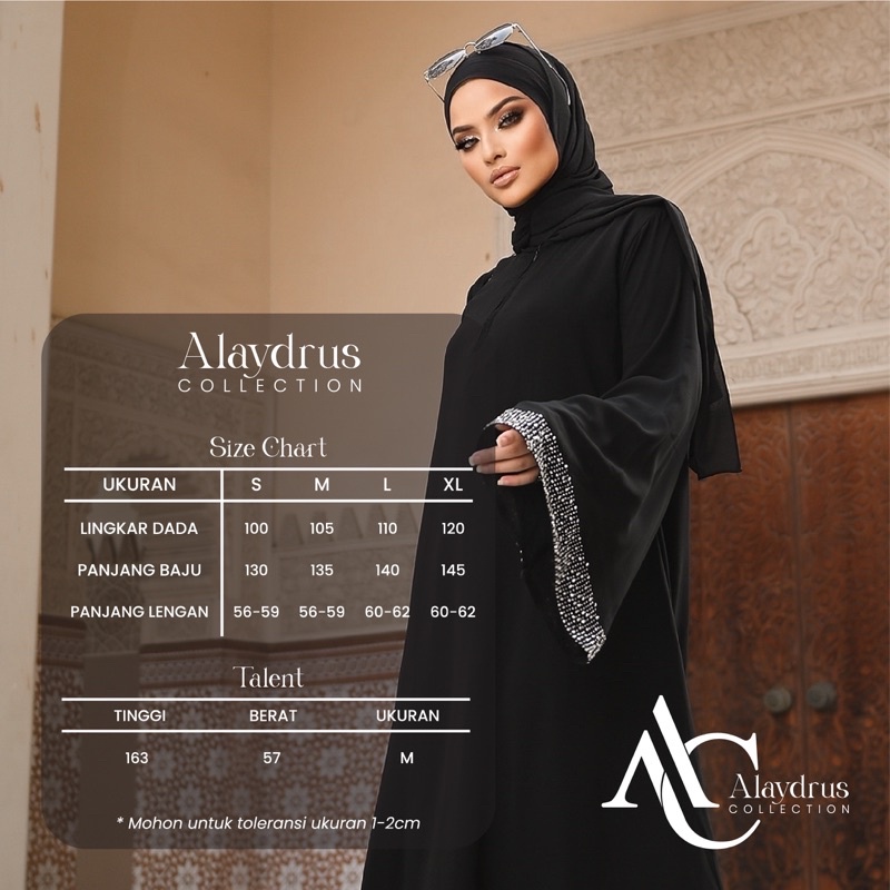 Abaya Turkey Hitam Gamis Dress Saudi Bahan Jetblack 864