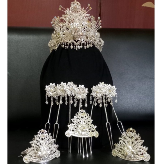 Siger manten Cabang 3 Silver/Siger manten/siger sunda pengantin murah/siger sunda/Siger Sunda Pengan