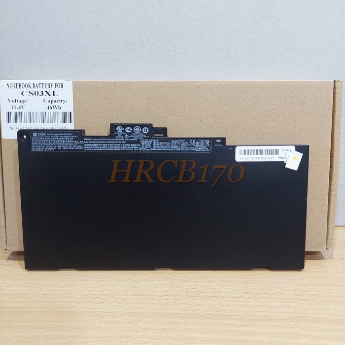 Baterai Batre Laptop Hp EliteBook 754 G3 745 G3 850 G3 Model CS03XL -HRCB