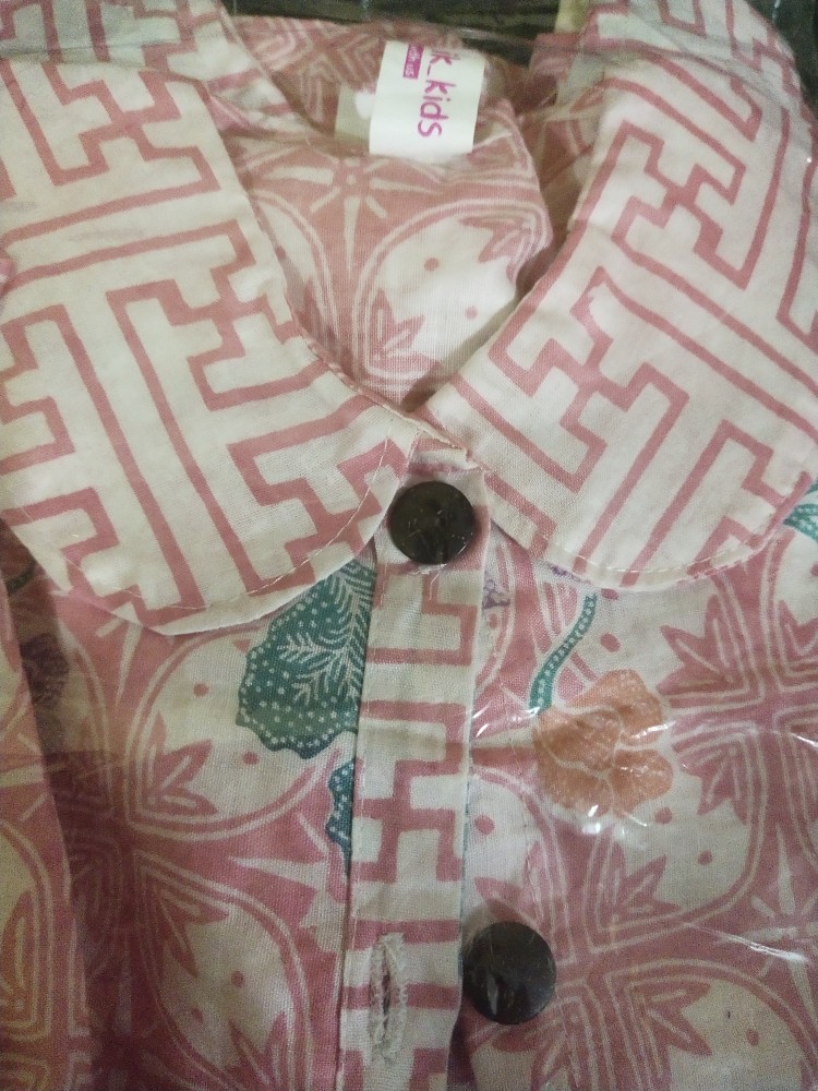 Couple Batik Bunga Putih Ibu Anak Ready Untuk Usia 2-12 Tahun Bahan Katun Prima Hq Halus Dan Adem