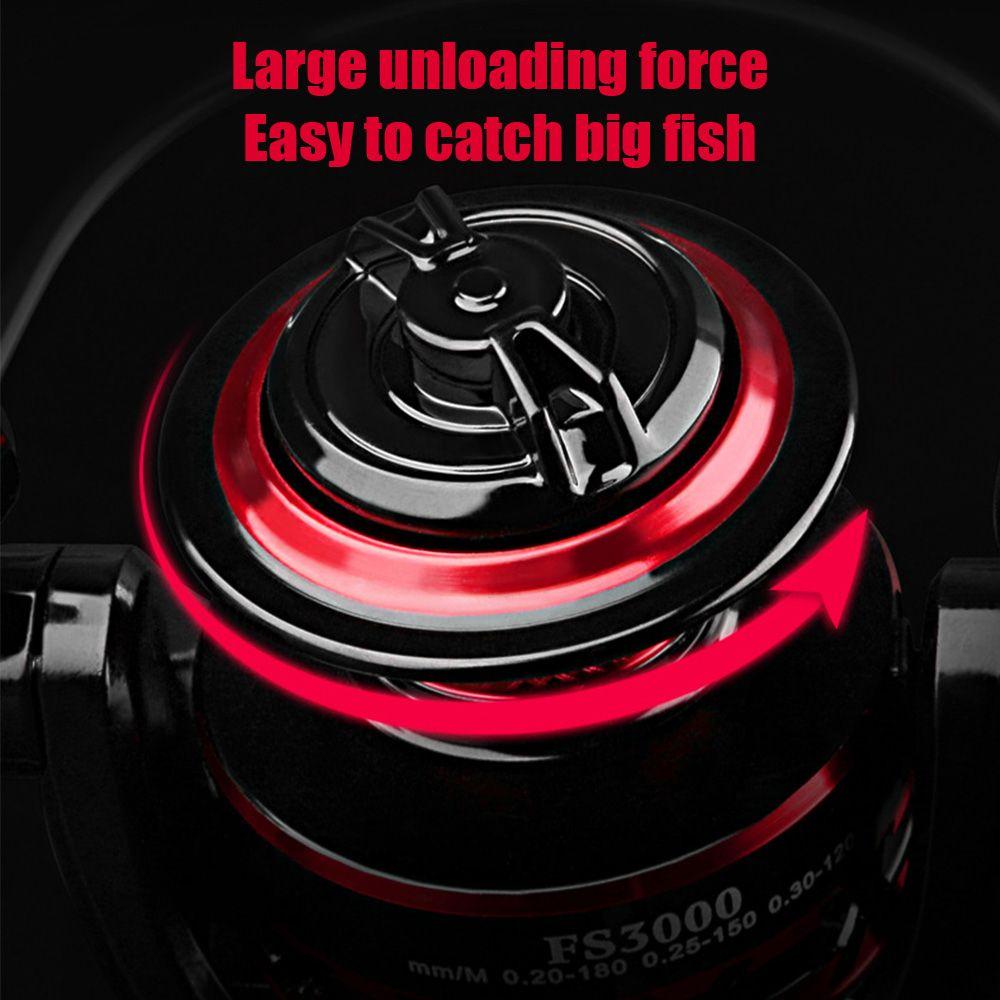 TOP Spinning Fishing Reel New 2000-6000 Alat Pancing Camping All Metal Logam Roda