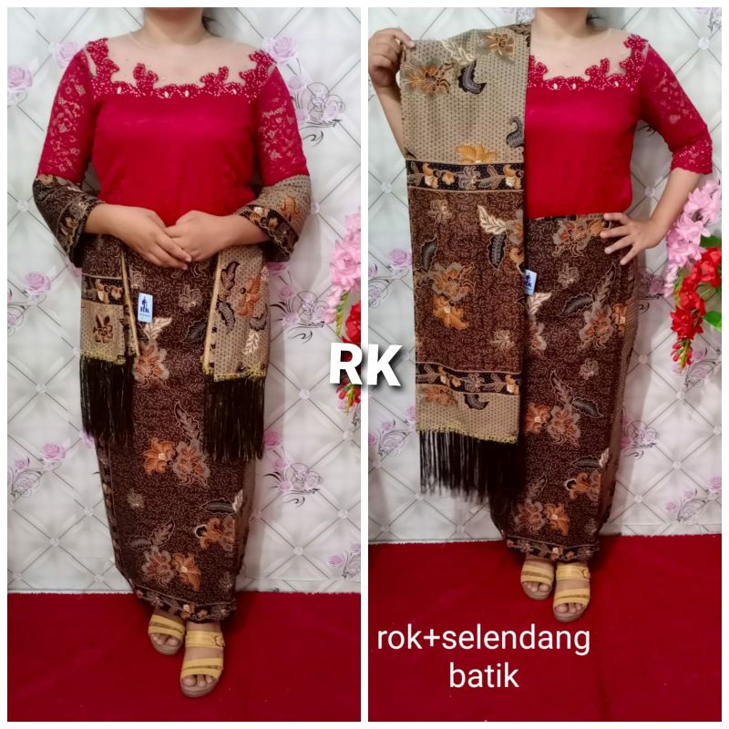 ROK BATIK SET SELENDANG