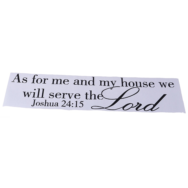 【Theredsunrisesiwy.id】Joshua 24:15 Quote Wall Sticker Bible Verses Lord Decal Removable DIY Room Decor