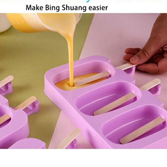 Kirim Langsung CETAKAN Popsicle Diamond heart Silikon Cetakan ice cream Cakesicle Geohearts