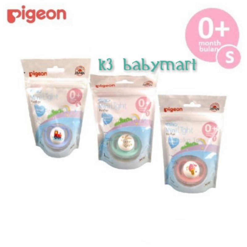 Pacifier Pigeon Minilight size S M L empeng bayi baru lahir kompeng mini light soother dot bayi newborn