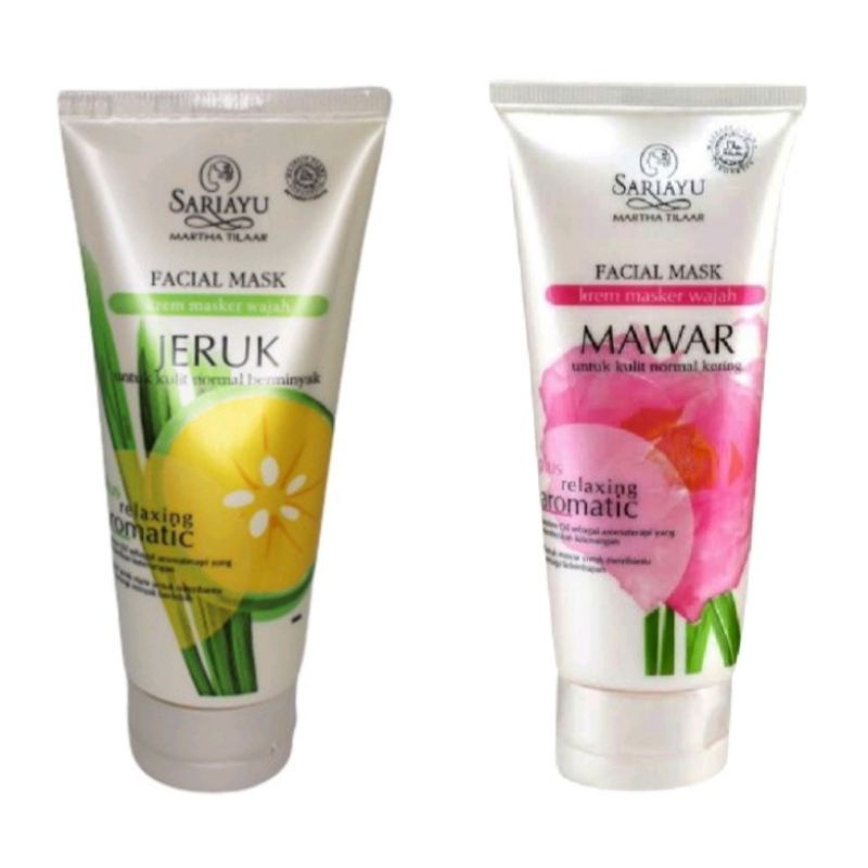 SARIAYU KREM MASKER WAJAH MAWAR / JERUK 90GR (FACIAL MASK)
