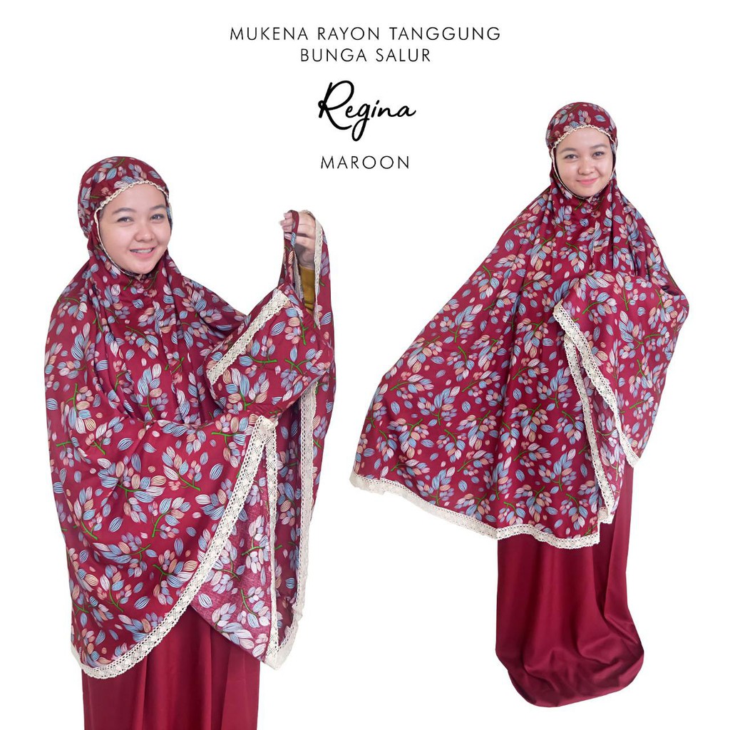 PUSAT MUKENA TASIK - MUKENA TANGGUNG RAYON BUNGA SALUR REGINA