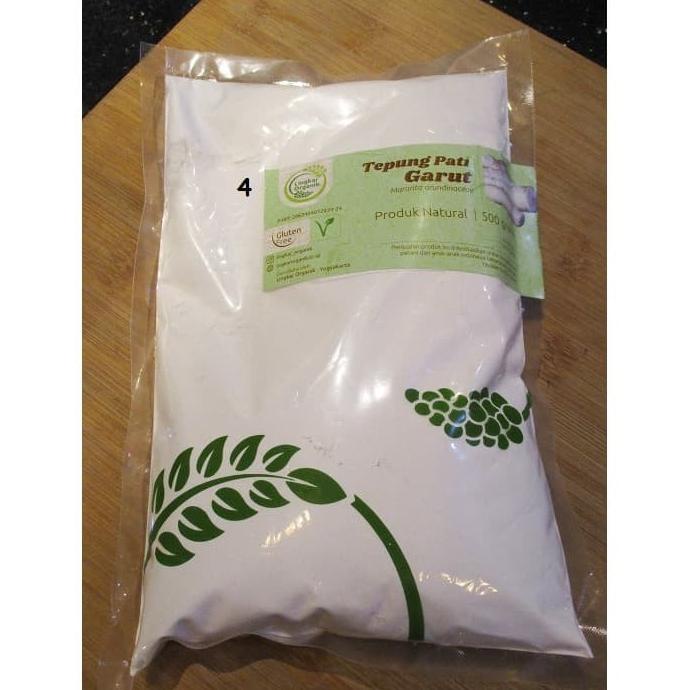 

TEPUNG PATI GARUT ORGANIK 500 gram - TEPUNG ORGANIK FREE GLUTEN MPASI