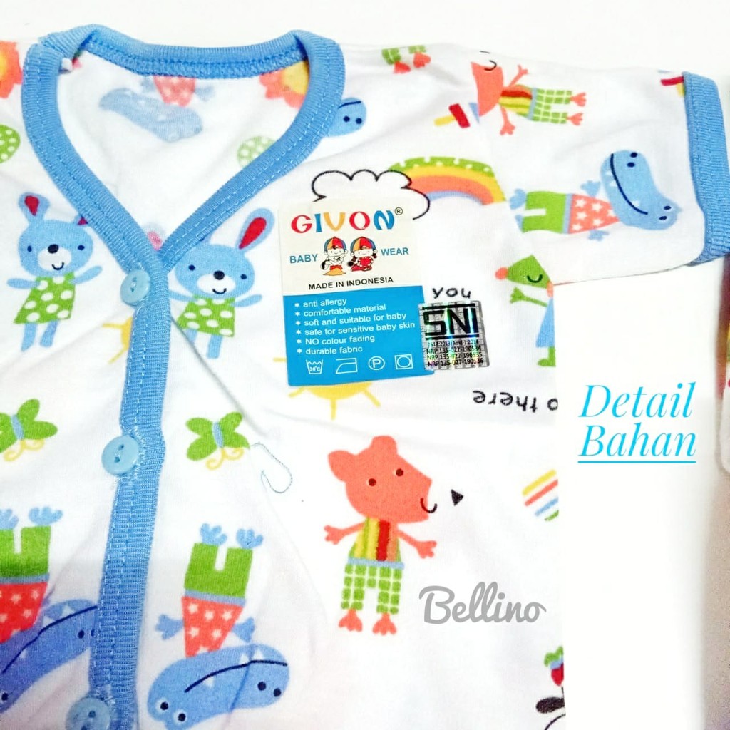 Baju Bayi Unisex Lengan Pendek Baru Lahir SNI Kaos Baby new born 0-12 bulan Baju Baby Cewek Cowok