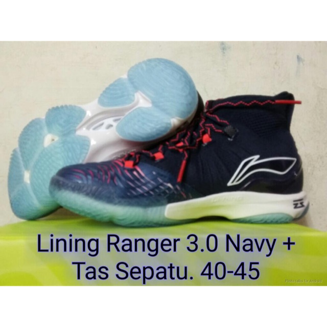 Sepatu Badminton / Bulutangkis LINING Ranger 3.0 Navy Original