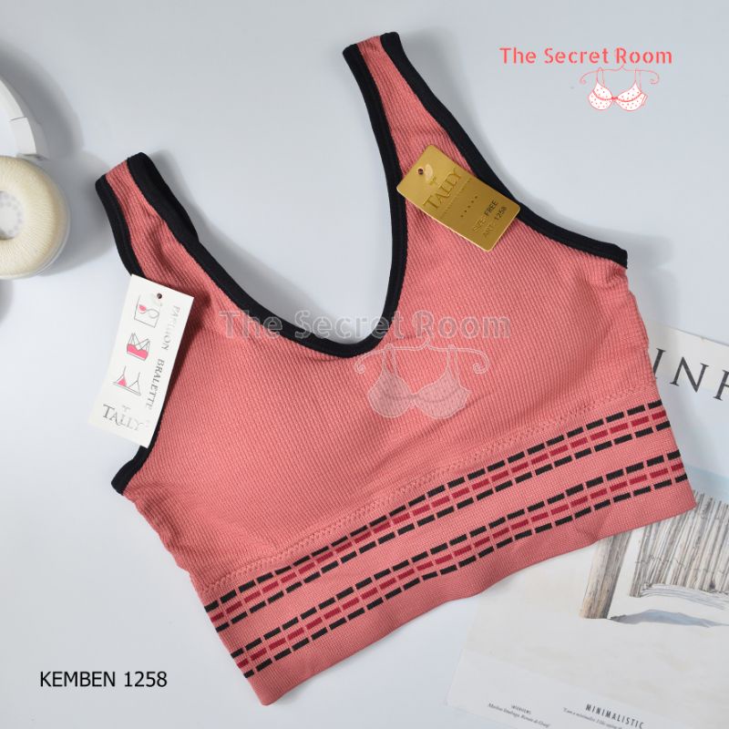 TALLY BRA BH KEMBEN BRALETTE 1258 | FREE SIZE | BAHAN RAJUT STRETCH | CUP B