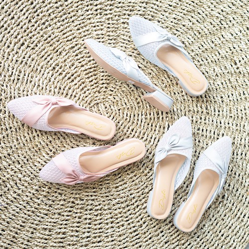 Delia - Sendal hak tahu brukat - heels wanita