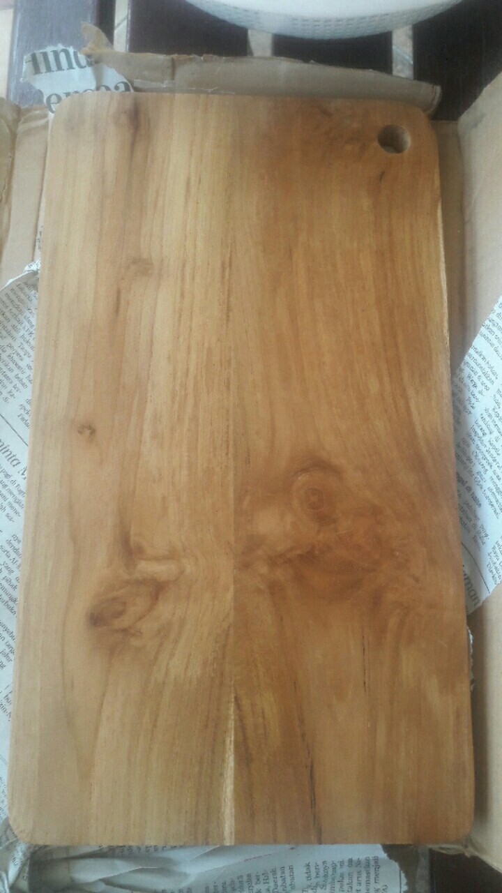 Talenan Kayu Jati / Wooden Cutting Board Bentuk Persegi 33 X 18 Cm