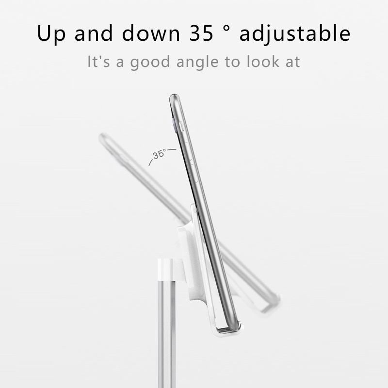 Cell Phone Universal Telescopic Desktop Stand / Luxury Aluminum Alloy Angle &amp; Height Adjustable Phone Holder Stand For Desk / Compatible with All Mobile Phones And tablet