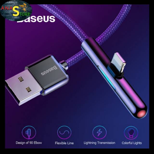 KABEL DATA BASEUS GAME MOBILE LIGHTNING LED