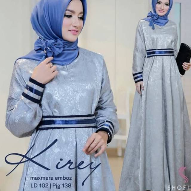 Gamis Glamour KIREY DRESS Best seller Polos Maxmara Lux Anayah