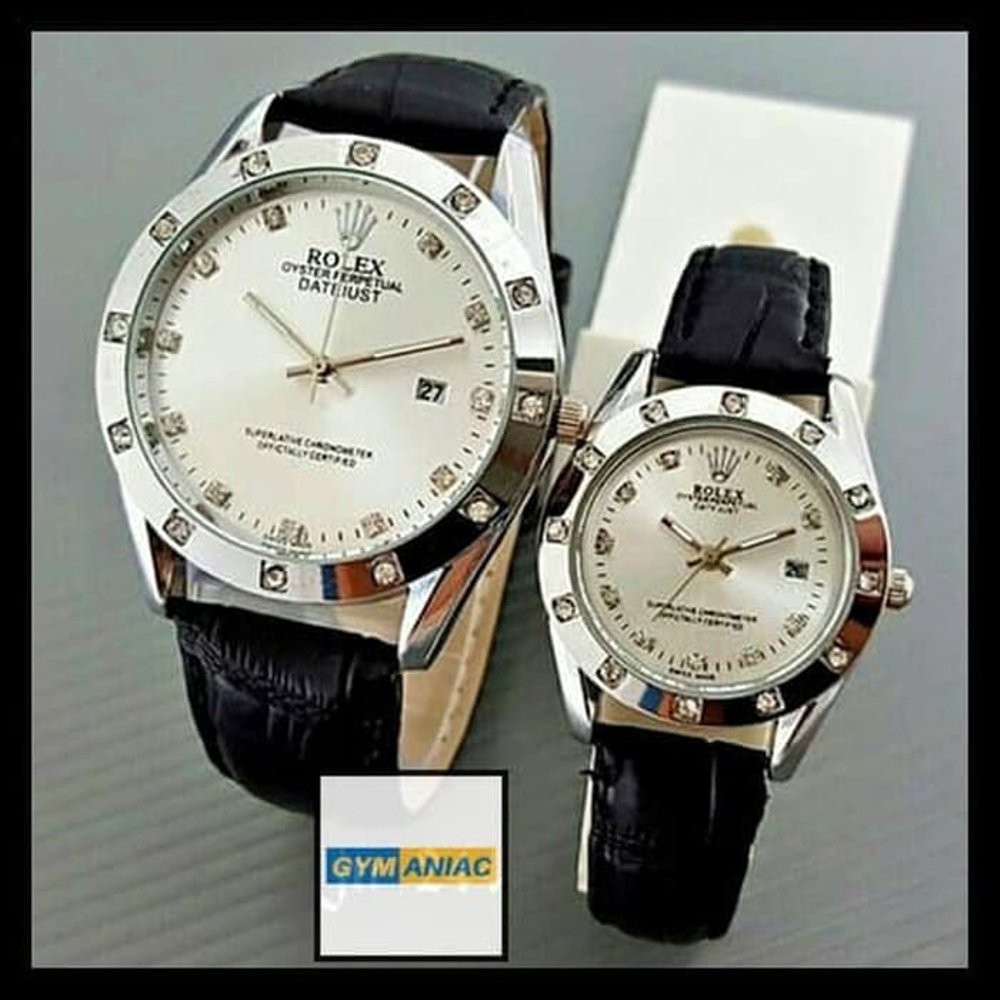 ROLEX 442 JAM TANGAN COUPLE PASANGAN SEPASANG TAHAN ANTI AIR KEREN UNIK MURAH ORIGINAL PESTA TERBAR