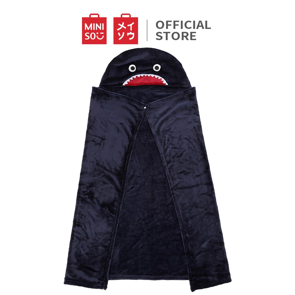 Miniso Official Selimut Hoodie Binatang Lucu Hooded Leisure Blanket Selimut Topi Karakter Fleece-Hiu