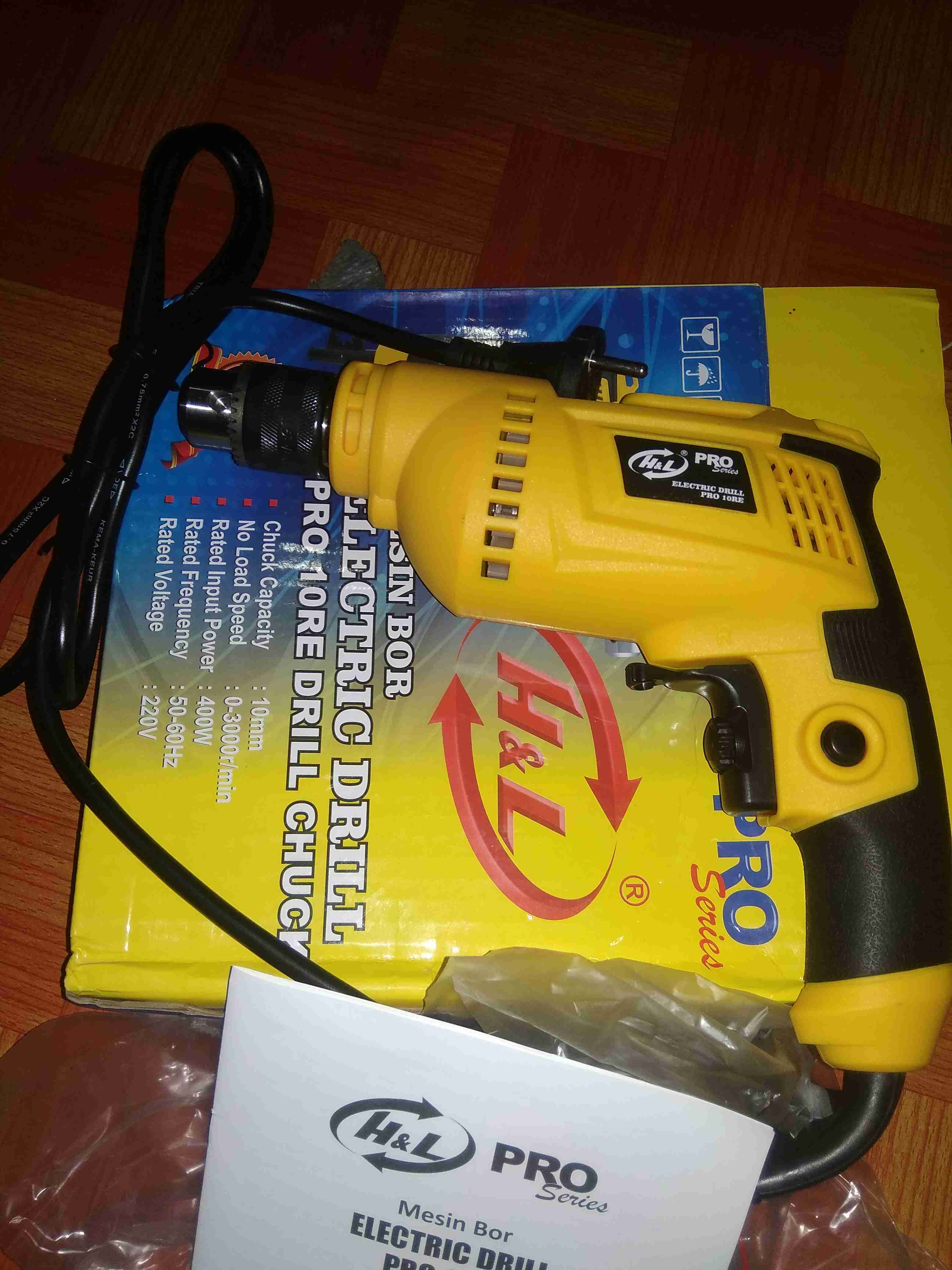 Pro10re Mesin Bor Bisa Kiri Kanan Reverseable 10mm H&l Hl 10 Pro 10re