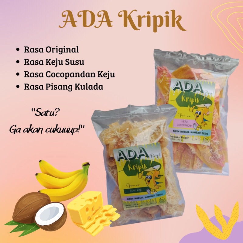 

Pisang ADA Kripik Rasa Cocopandan Keju