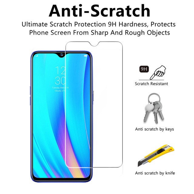 Tempered Glass Layar Clear Realme 3 / Realme 3 Pro + Antigores Tempered Glass Camera Back Lens