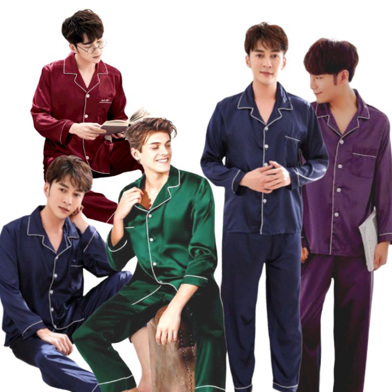 BAJU TIDUR PRIA/COWOK/ LENGAN PANJANG PIYAMA SET CELANA