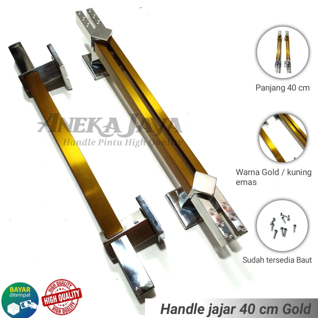 Satu set kunci handle pintu rumah panjang 40 cm murah minimalis tarikan pintu stainless gagang pintu