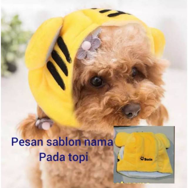 Topi rusa harimau bunny helm karakter costume cosplay u/ anjing kucing kelinci import hats aksesoris