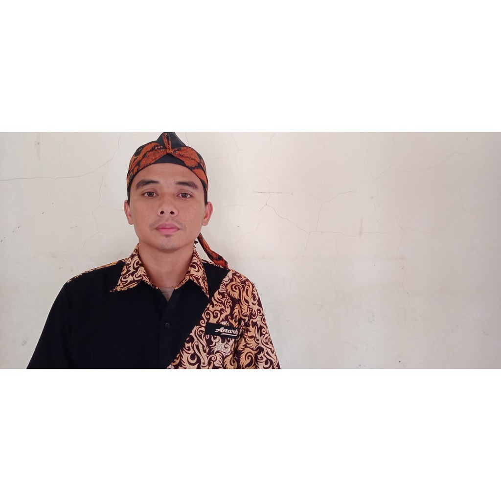 Blangkon Batik Full Color Dewasa Motif Macan / Ikat Kepala Putra Sunda Batik Motif Macan