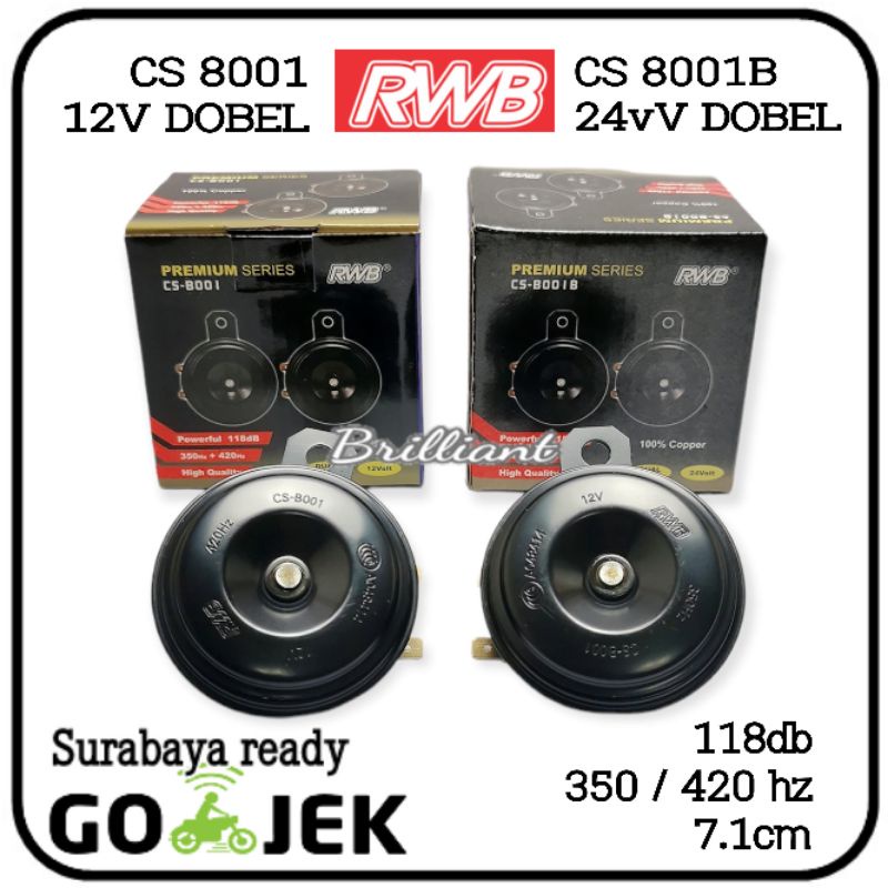 Klakson Dobel Disk RWB - 12v / 24v - Suara Berani Adu Vs Denso