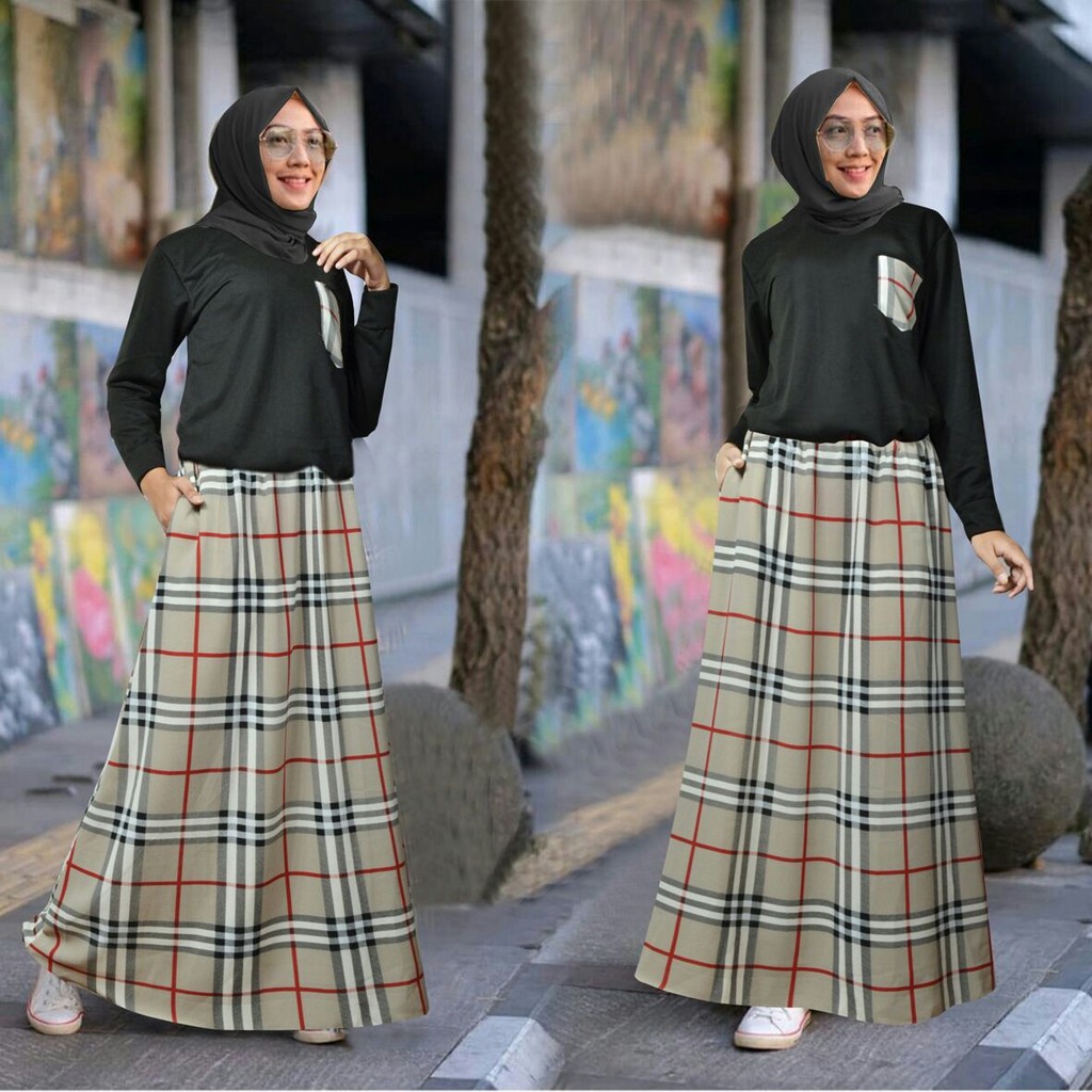 Promo Terbaru butik AYE SET BURBERY / fashion muslim wanita