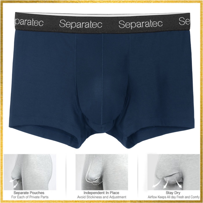 Celana Dalam Pria Separatec Trunks Micro Modal Premium 1 Pcs - Biru - S