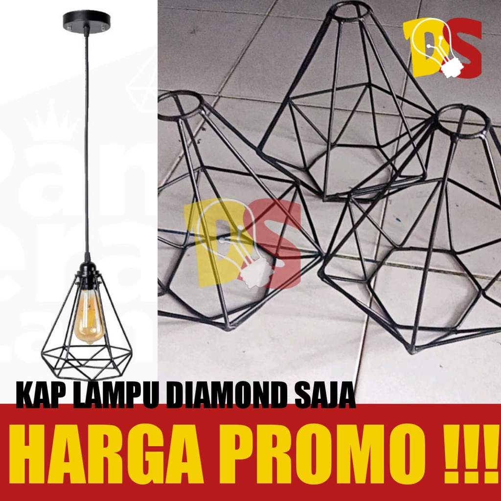 Kap Lampu Hias Plafon - Gantung Diamond Klasik