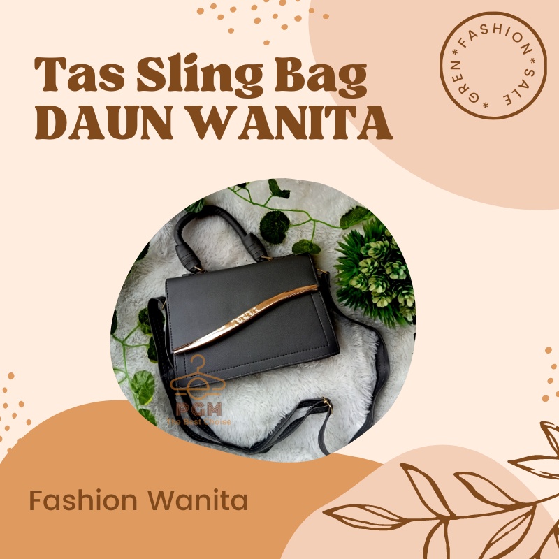 Tas Selempang Bahu Wanita Sintetis Model Daun | Fashion Behel Sintetis Tas ootd Model Daun | Tas Murah Slingbag wanita Murah Bisa Cod