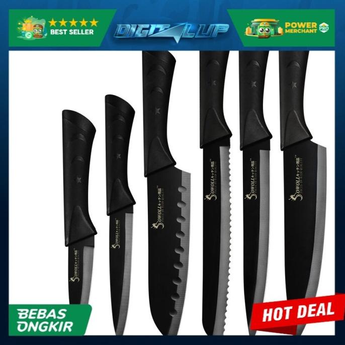 

Sowoll Set Pisau Dapur Kitchen Knives Stainless Steel 6 Pcs - Dsw-058 85Yq1056R5