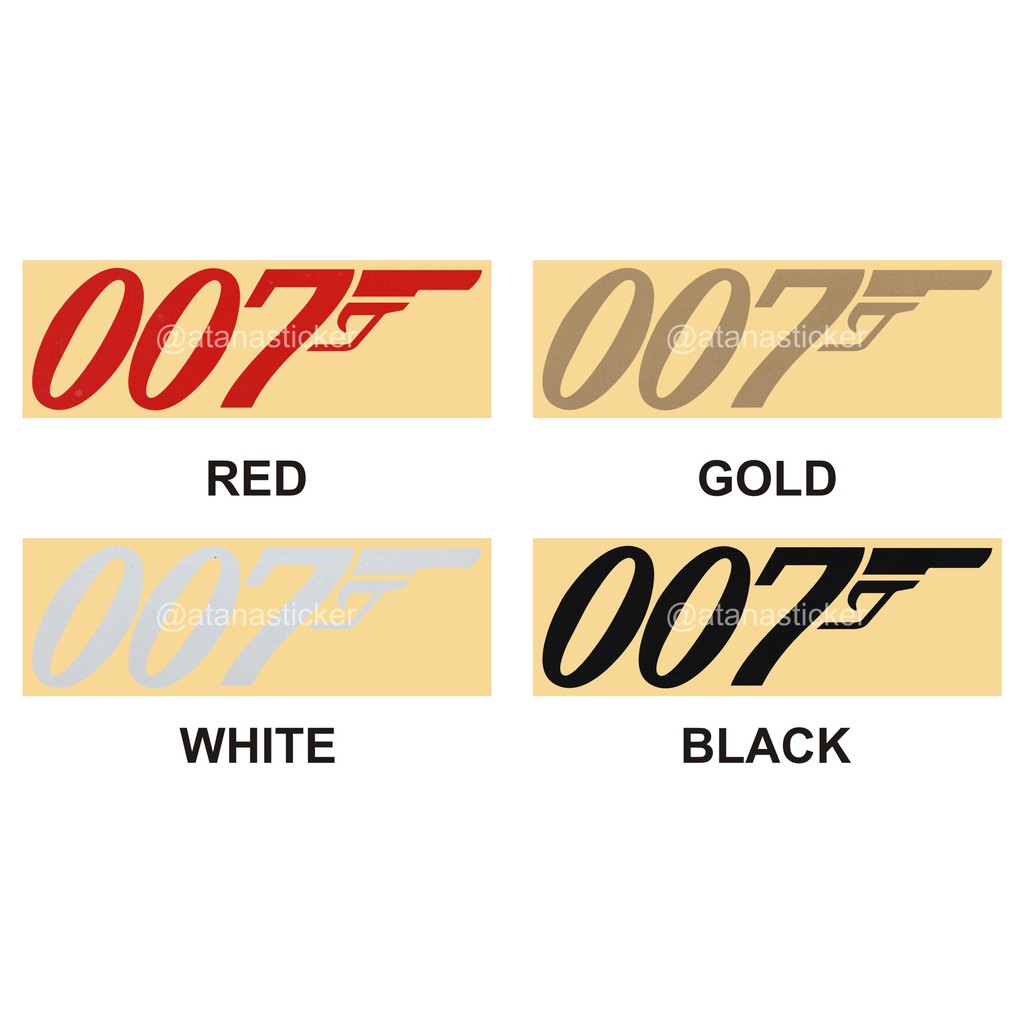 Sticker Cutting Logotype 007 James Bond 10x3,5cm