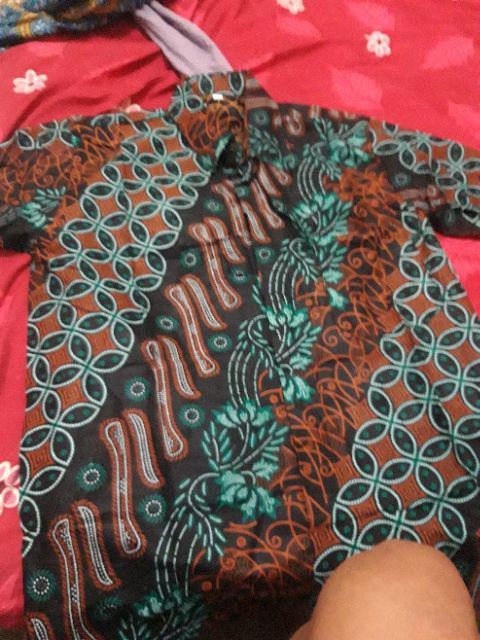 Kemeja Batik Liriz Seno Hijau