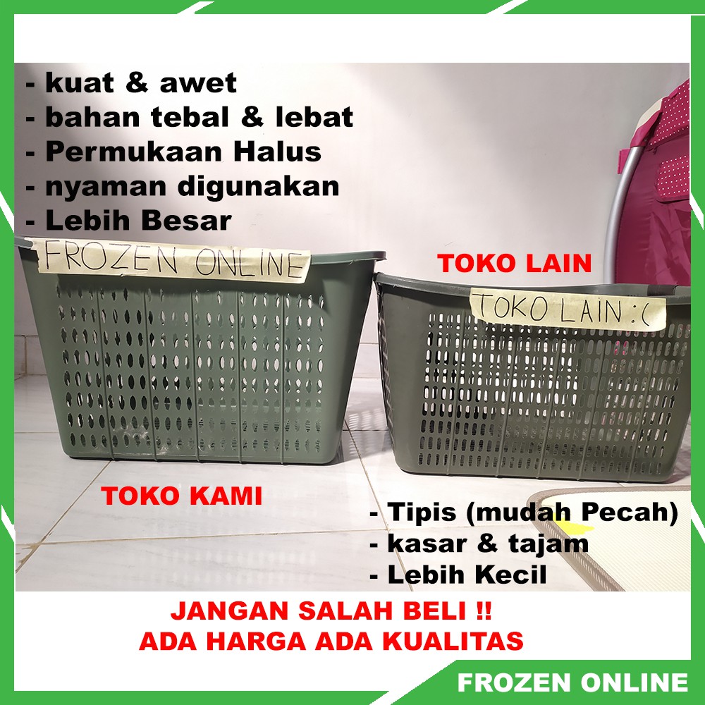 Keranjang Baju / Pakaian Laundry Plastik Besar Tinggi Kuat BERKUALITAS