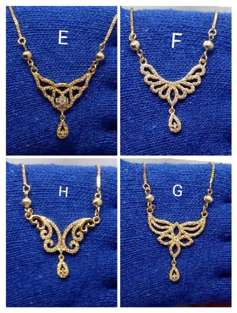 C06 Kalung xuping wanita lapis emas dgn mata zircon size 45 cm