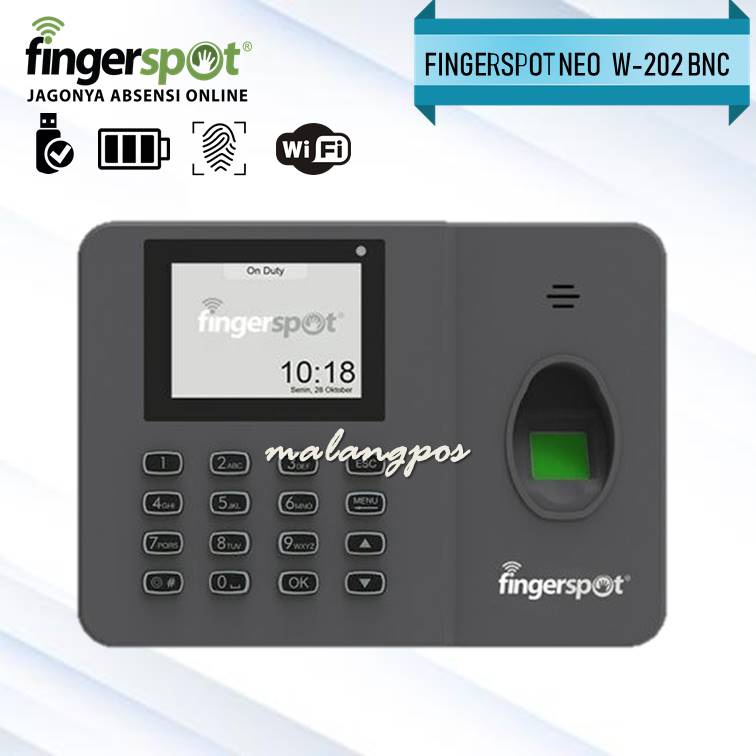 MESIN ABSENSI WIFI FINGERSPOT REVO NEO W-202BNC