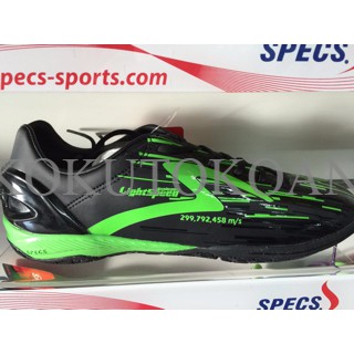 sepatu futsal specs accelerator lightspeed in black opal green 2016