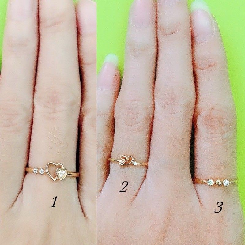 Cincin variasi mata love, burung, bulat berat ringan YT kadar 700 16K