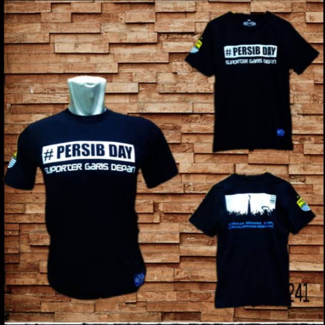 Kaos persib day biru hitam murahh pria wanita