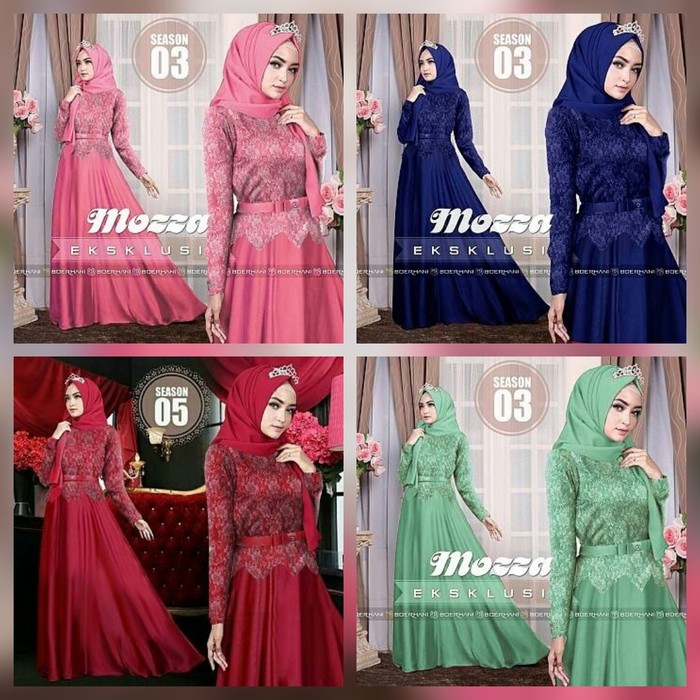 mozza brukat GAMIS SYARI BROKAT MURAH BAJU MUSLIM WANITA BUAT PESTA