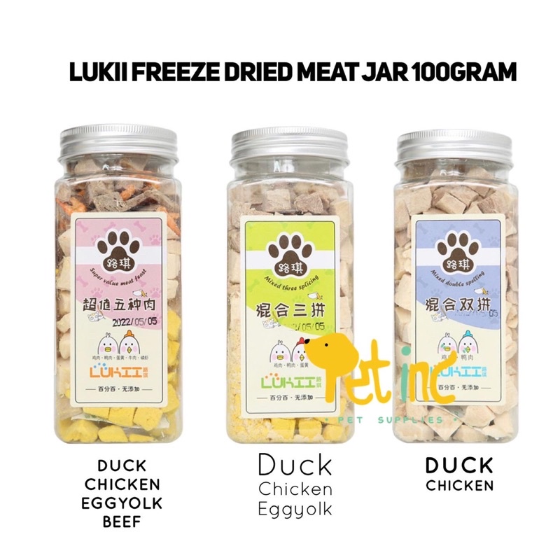 LUKII Freeze Dried Meat JAR 100gram