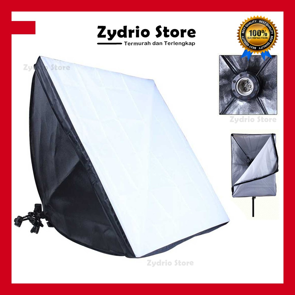 Photo Studio Payung Softbox Lighting Reflektor 50x70cm Single Socket